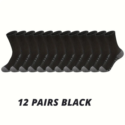 6/12 PARES DE CALCETINES PARA HOMBRE - CALIDAD PREMIUM, COMODIDAD Y AGARRE, TAMAÑO GRANDE, PARA GIMNASIO Y DEPORTES