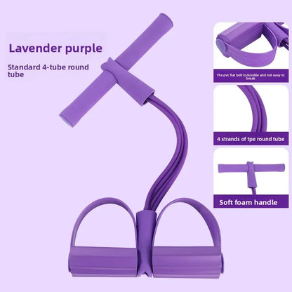 Bandas de Resistencia con 4/6 Tubos - Cuerda Elástica de Tracción para Entrenamiento Abdominal, Gimnasio en Casa, Ejercicio Muscular para Piernas, Glúteos, Espalda, Yoga y Pilates