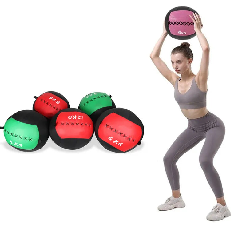 Bola Médica Vacía de 2-12kg para CrossFit - Bola de Ejercicio para Gimnasio, Entrenamiento de Core, Lanzamiento, Rebote, Slam, Entrenador de Equilibrio