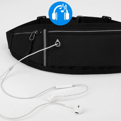 Bolsa de Cintura para Running – Bolsa Ligera y Impermeable con Tira Reflectante, Riñonera Deportiva Ajustable con Correa Elástica para Gimnasio y Running