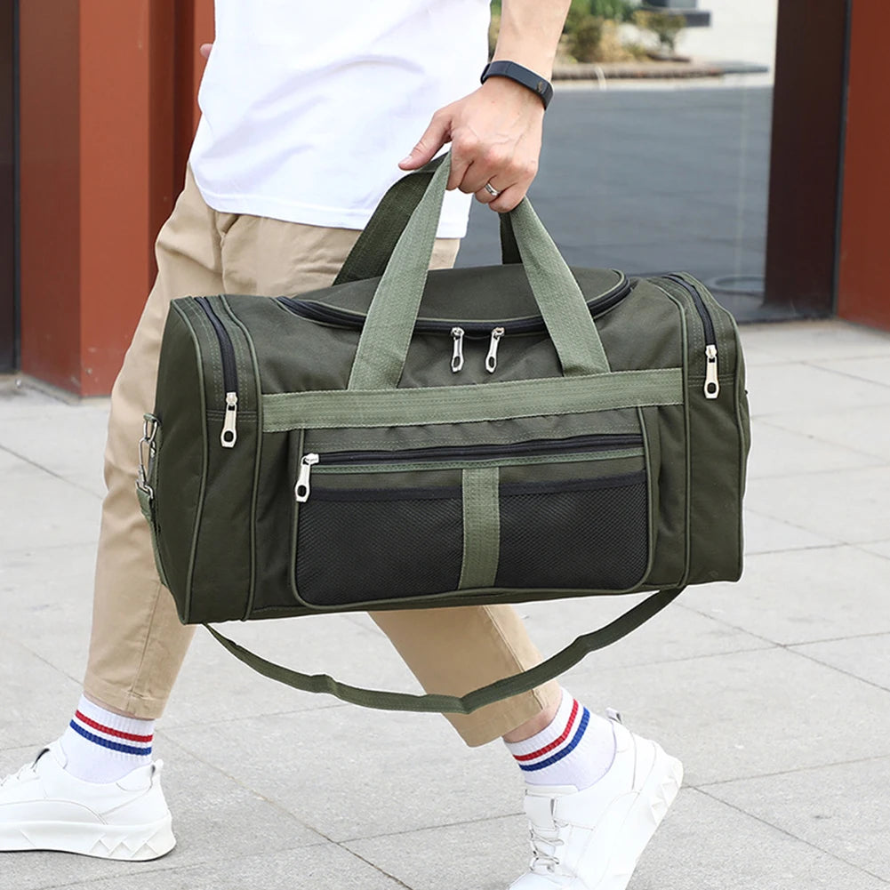 Bolsa Deportiva de Viaje para Hombre - Bolsa de Gimnasio Oxford con Separación Húmeda y Seca, Mochila Deportiva de Gran Capacidad para Yoga, Entrenamiento, Fitness y Equipaje