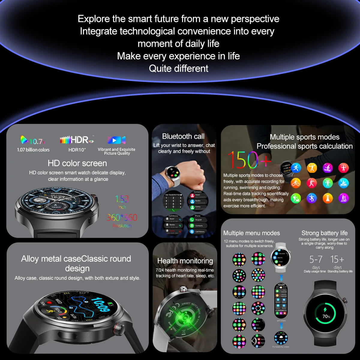 Reloj Inteligente 2025, Serie 4 GT - Para Hombre, Pantalla AMOLED, Monitoreo de Ritmo Cardíaco, Salud, Llamadas por Bluetooth, Reloj de Negocios para Hombre