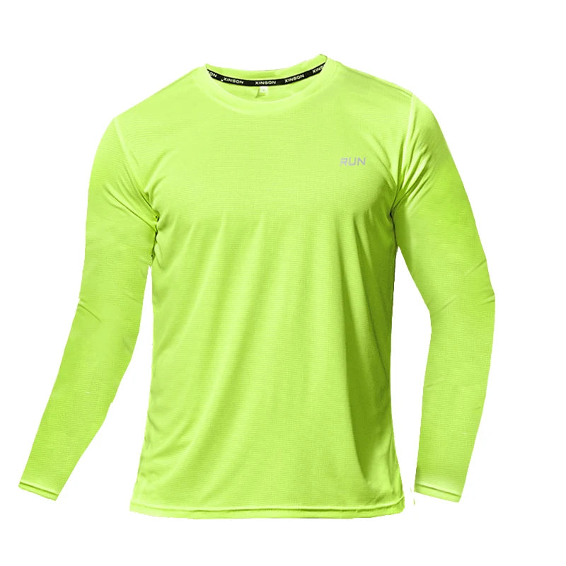 Camiseta de Manga Larga de Seda Hielo para Hombre – Verano 2023, Nueva, de Secado Rápido, Transpirable, para Aire Acondicionado, Protección Solar, Running y Ropa Exterior