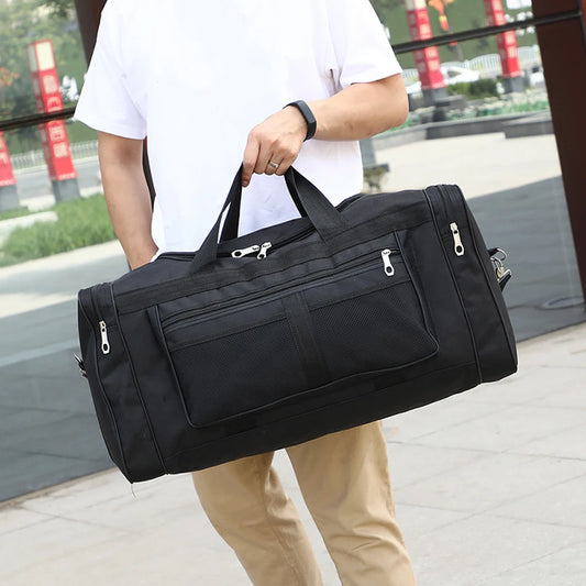 Bolsa Deportiva de Viaje para Hombre - Bolsa de Gimnasio Oxford con Separación Húmeda y Seca, Mochila Deportiva de Gran Capacidad para Yoga, Entrenamiento, Fitness y Equipaje