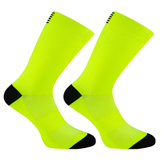 Jing Professional Cycling Socks - Calcetines de Ciclismo Profesionales de Tubo Largo para Hombre y Mujer, Deportivos, de Secado Rápido, para Cuatro Estaciones, para Ciclismo y Running