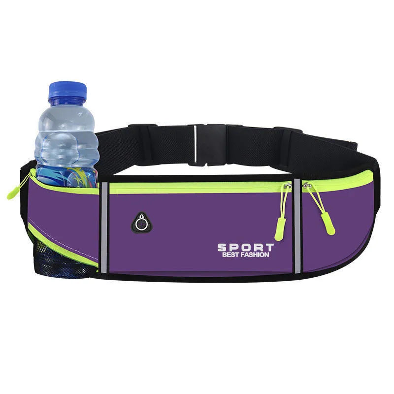Bolsa de Cintura para Running – Bolsa Ligera y Impermeable con Tira Reflectante, Riñonera Deportiva Ajustable con Correa Elástica para Gimnasio y Running