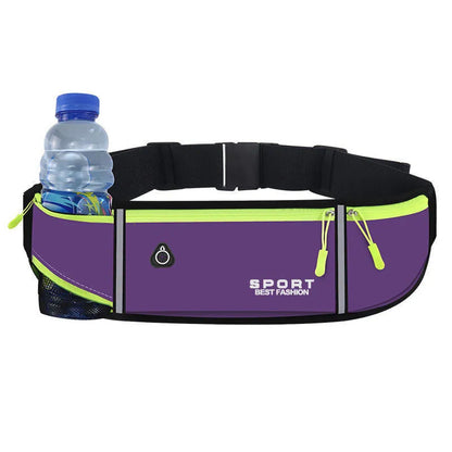 Bolsa de Cintura para Running – Bolsa Ligera y Impermeable con Tira Reflectante, Riñonera Deportiva Ajustable con Correa Elástica para Gimnasio y Running
