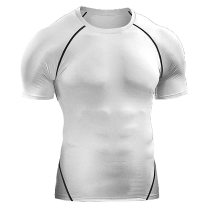 Camiseta de Compresión 2025 para Hombre – Ropa Deportiva de Verano, Running, Elástica, de Secado Rápido, Tops Deportivos para Gimnasio y Entrenamiento