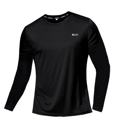 Camiseta de Manga Larga de Seda Hielo para Hombre – Verano 2023, Nueva, de Secado Rápido, Transpirable, para Aire Acondicionado, Protección Solar, Running y Ropa Exterior