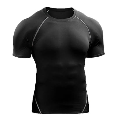 Camiseta de Compresión 2025 para Hombre – Ropa Deportiva de Verano, Running, Elástica, de Secado Rápido, Tops Deportivos para Gimnasio y Entrenamiento