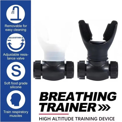 Nuevo Ejercitador de Respiración para Pulmón - Dispositivo Portátil para Ejercicio de Respiración, Dispositivo de Resistencia Ajustable para Entrenamiento de Resistencia y Fitness