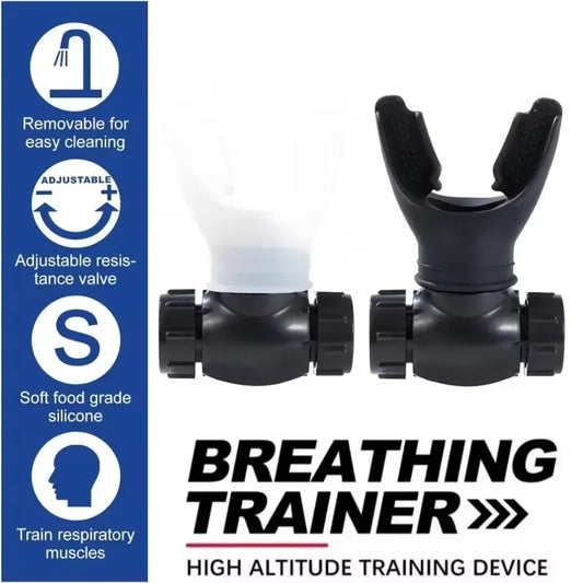 Nuevo Ejercitador de Respiración para Pulmón - Dispositivo Portátil para Ejercicio de Respiración, Dispositivo de Resistencia Ajustable para Entrenamiento de Resistencia y Fitness